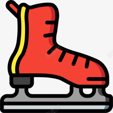 溜冰运动和游戏6线性颜色图标图标