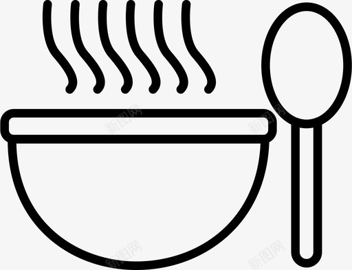碗食物饭菜图标svg_新图网 https://ixintu.com 勺子 食物 饭菜