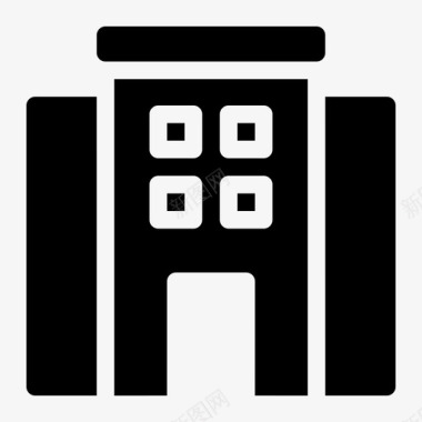 酒店公寓建筑图标图标
