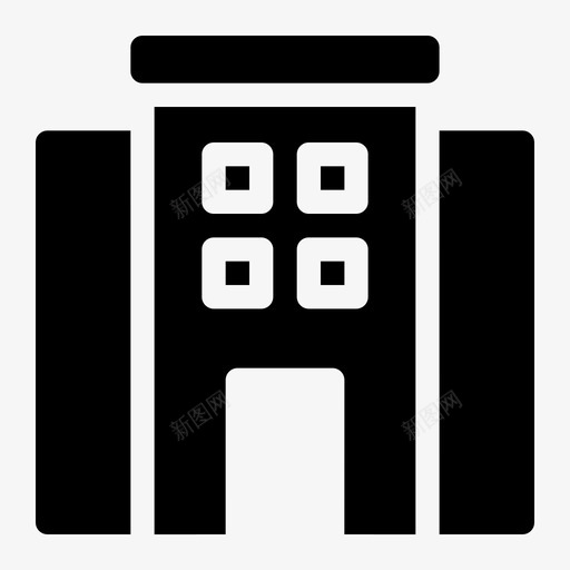 酒店公寓建筑图标svg_新图网 https://ixintu.com 公寓 城市 建筑 酒店