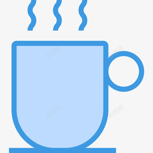 咖啡会议4蓝色图标svg_新图网 https://ixintu.com 会议4 咖啡 蓝色