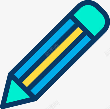 铅笔接口63线颜色图标图标