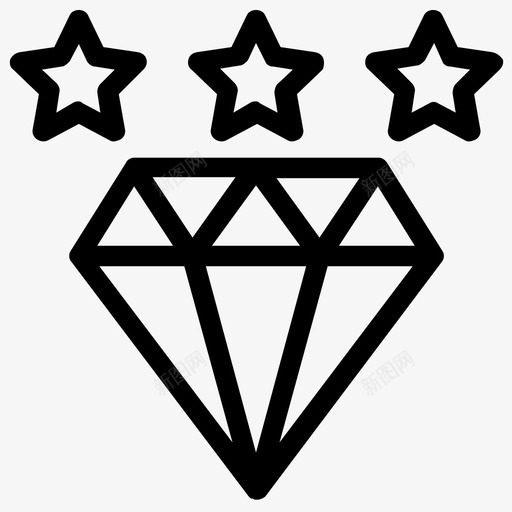 钻石同素异形体碳合金图标svg_新图网 https://ixintu.com 同素异形体 宝石 客户关系管理线图标 水晶 碳合金 钻石
