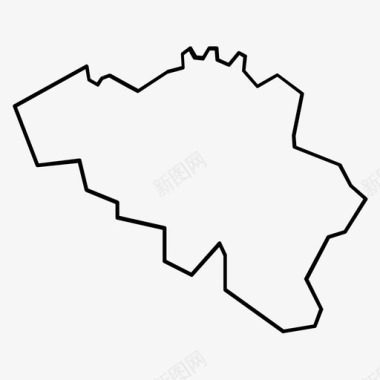比利时地图布鲁塞尔欧洲图标图标