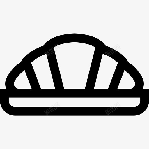 羊角面包面包店60直式图标svg_新图网 https://ixintu.com 直式 羊角 面包 面包店