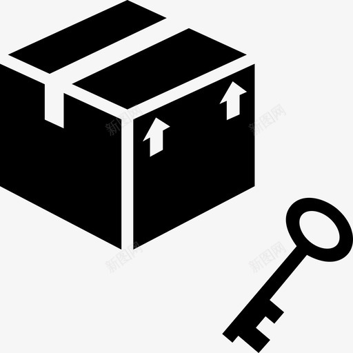 包密钥硬纸板加密图标svg_新图网 https://ixintu.com 加密 包密钥 安全 硬纸板