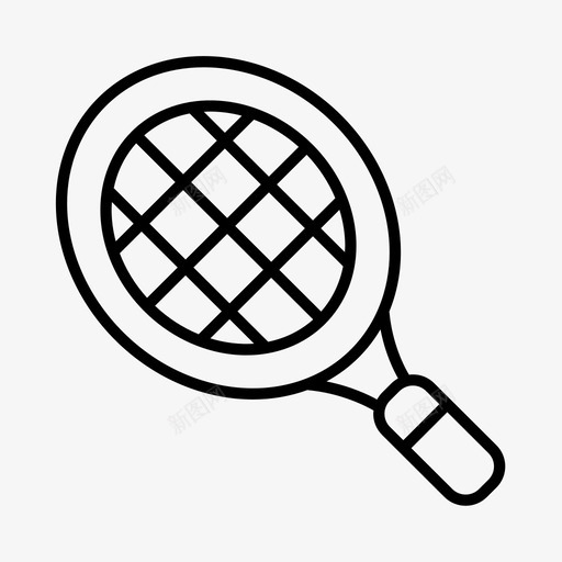 球拍运动健身图标svg_新图网 https://ixintu.com 健康 健身 球拍 网球 运动