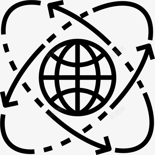 全球商务与管理4直线型图标svg_新图网 https://ixintu.com 全球 商务 直线 管理 线型