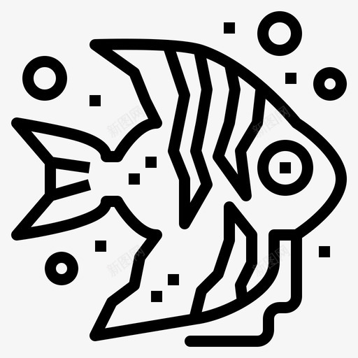 天使鱼动物水生图标svg_新图网 https://ixintu.com 动物 天使 水族馆 水生 海洋生物