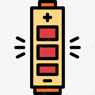 电池eco14线性颜色图标图标
