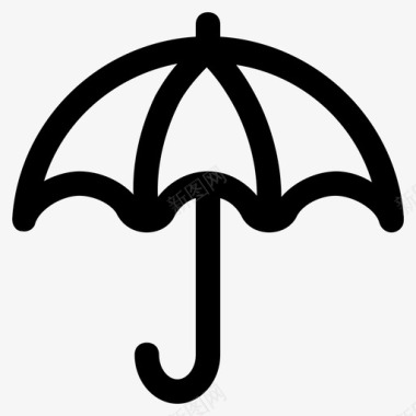 雨伞阳伞防雨图标图标