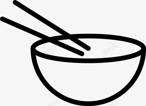 碗筷子食物图标svg_新图网 https://ixintu.com 碗 筷子 食物 饭菜