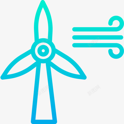 风能能量28梯度图标svg_新图网 https://ixintu.com 梯度 能量28 风能