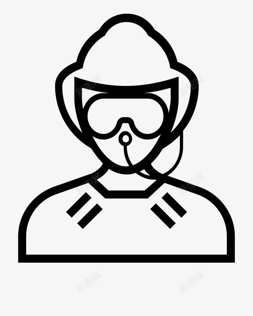 呼吸工人面罩个人防护装备图标svg_新图网 https://ixintu.com 个人 呼吸 工人 装备 防护 面罩