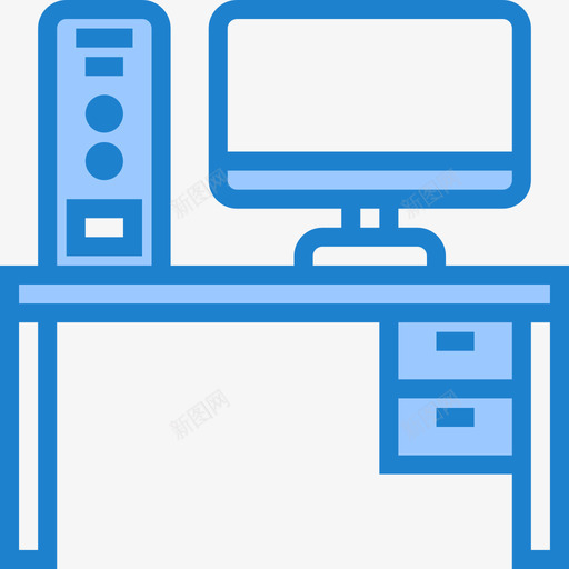 计算机办公和商务17蓝色图标svg_新图网 https://ixintu.com 办公 商务 蓝色 计算机