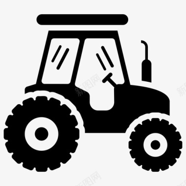 拖拉机农业机械老式拖拉机图标图标
