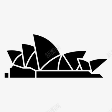悉尼歌剧院艺术中心澳大利亚图标图标