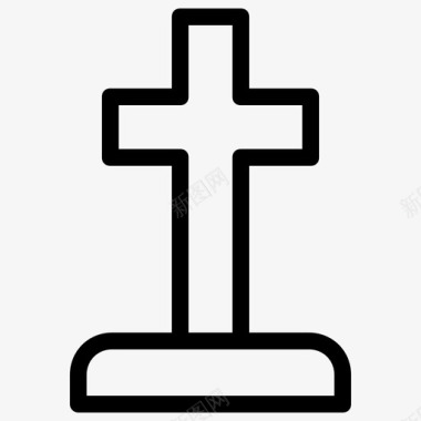 死亡基督教符号十字符号图标图标