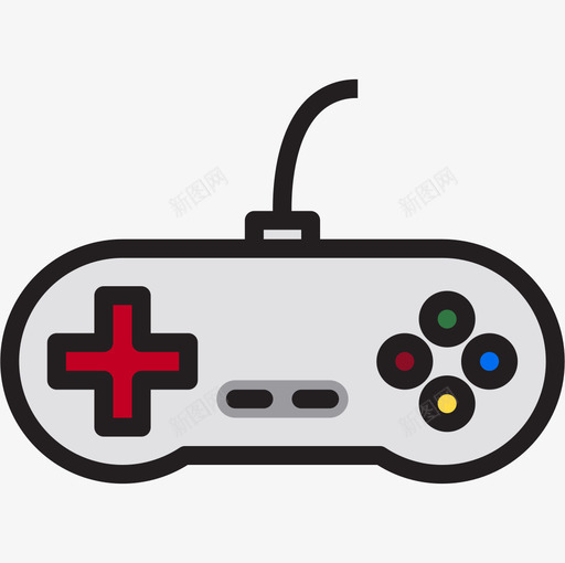 游戏控制器游戏控制器3线性颜色图标svg_新图网 https://ixintu.com 游戏控制器 游戏控制器3 线性颜色