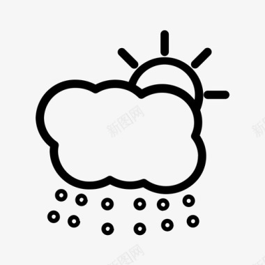 雨云多云水滴图标图标