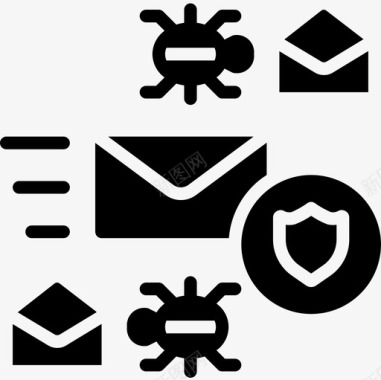 电子邮件网络安全14填充图标图标