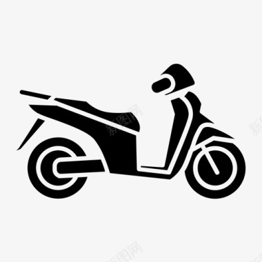 摩托车滑板车侧面图标图标