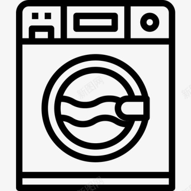 洗衣机126号酒店直线式图标图标