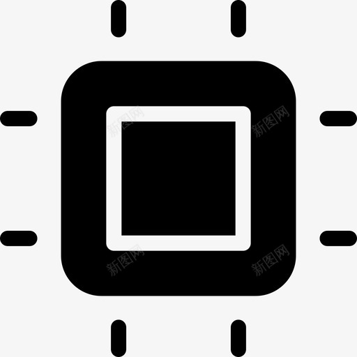 芯片接口61实心图标svg_新图网 https://ixintu.com 实心 接口 芯片