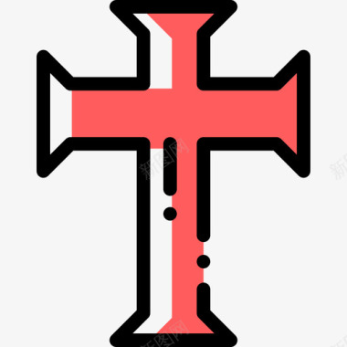 十字架精神14颜色省略图标图标