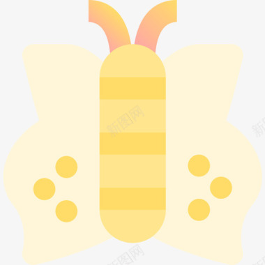 蝴蝶爱好和休闲黄色图标图标