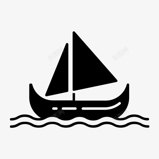 帆船海运运输图标svg_新图网 https://ixintu.com 字形 帆船 海运 车辆 运输