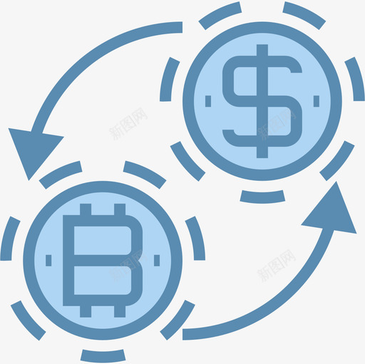 Exchange金融83蓝色图标svg_新图网 https://ixintu.com Exchange 蓝色 金融