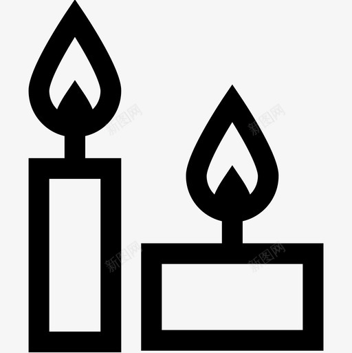 蜡烛约会夜6直线型图标svg_新图网 https://ixintu.com 直线 约会 线型 蜡烛