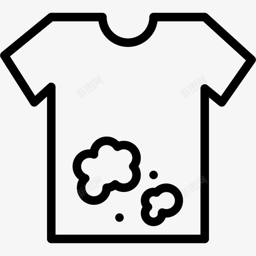 T恤洗衣房14轮廓图标svg_新图网 https://ixintu.com 洗衣房 轮廓