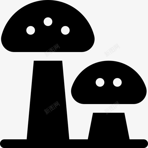 蘑菇野生动物23填充图标svg_新图网 https://ixintu.com 填充 蘑菇 野生动物23