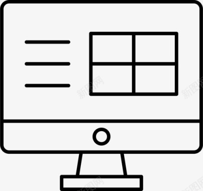 显示器电脑家具图标图标