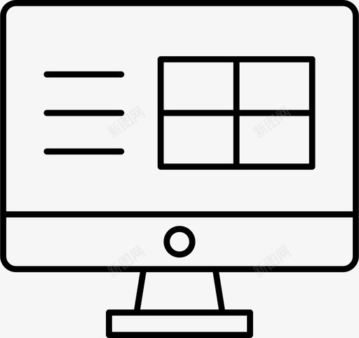 显示器电脑家具图标svg_新图网 https://ixintu.com 家具 屏幕 文本 显示器 电脑