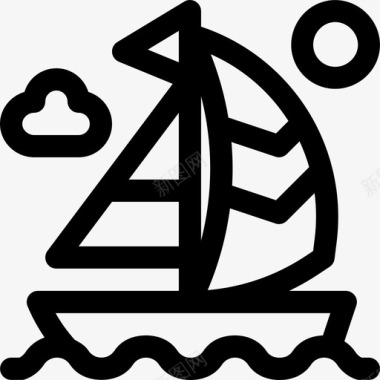 帆船澳大利亚12直线型图标图标