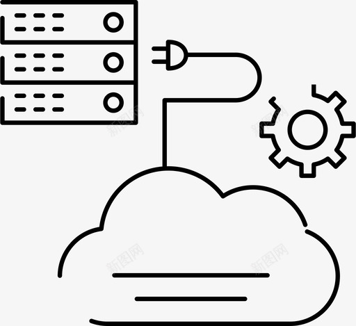 云装备路由器图标svg_新图网 https://ixintu.com 云 装备 设置 路由器