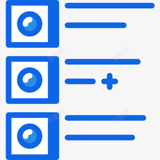 列表ui界面30蓝色图标svg_新图网 https://ixintu.com ui界面30 列表 蓝色