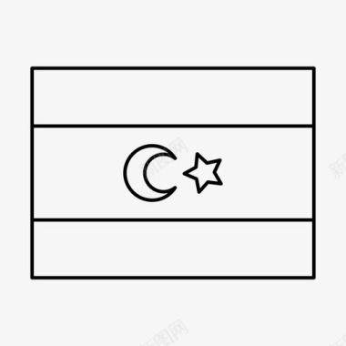 利比亚国旗国家世界国旗图标图标