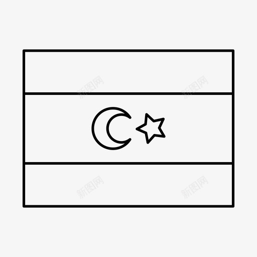 利比亚国旗国家世界国旗图标svg_新图网 https://ixintu.com 世界国旗 利比亚国旗 国家