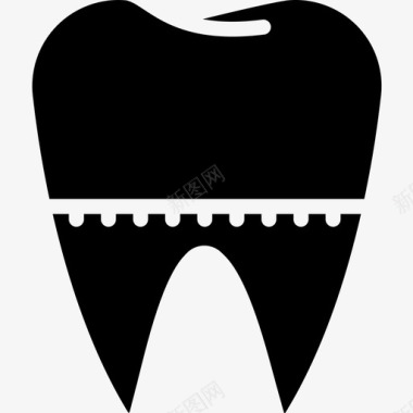 牙冠牙科16实心图标图标