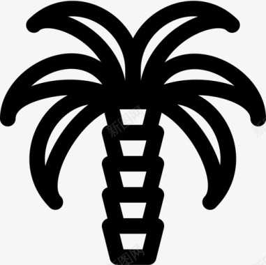 棕榈树埃及20线形图标图标