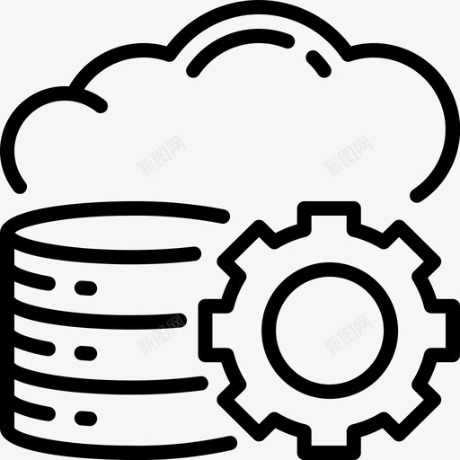 云与存储数据库处理图标svg_新图网 https://ixintu.com 云与存储 处理 大数据 数据库 服务器