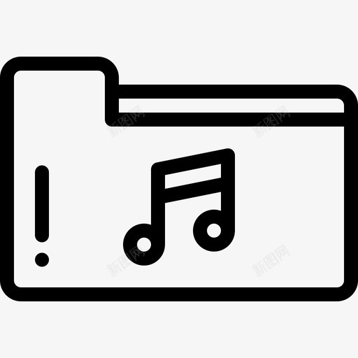 音乐文件夹音频和视频11线性图标svg_新图网 https://ixintu.com 线性 音乐文件夹 音频和视频11