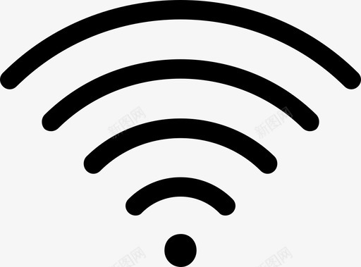 无线连接互联网图标svg_新图网 https://ixintu.com wifi 互联网 信号 无线 连接