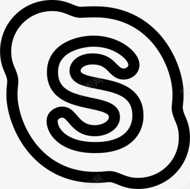 线性5Skype徽标图标图标