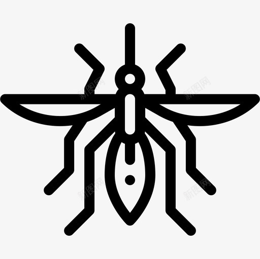 蚊子昆虫11直系图标svg_新图网 https://ixintu.com 昆虫 直系 蚊子