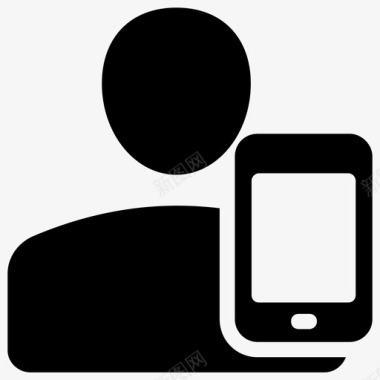 移动用户手机用户个人电话图标图标